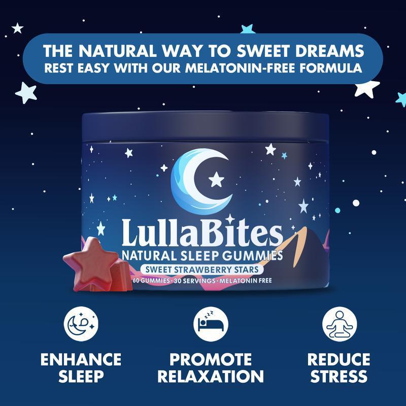 LullaBites Natural Sleep Gummies (Sweet Strawberry Stars)